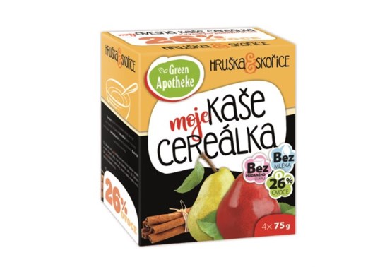 Cereálka ovsená kaša hruška so škoricou 4X75 g