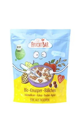 Cereální kuličky s ovesnou moukou, kakaem a jablkem BIO