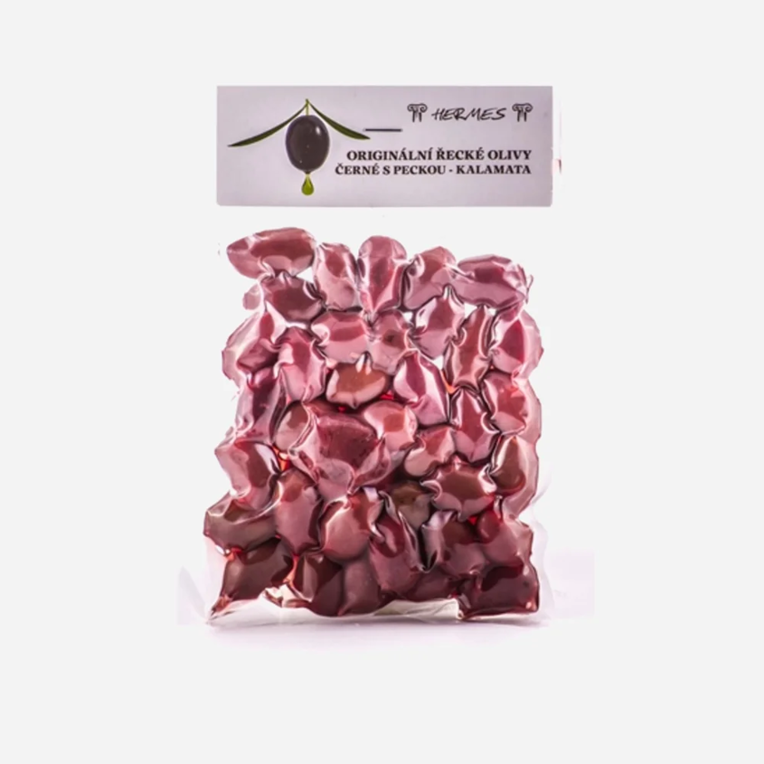 Černé olivy Kalamata s peckou