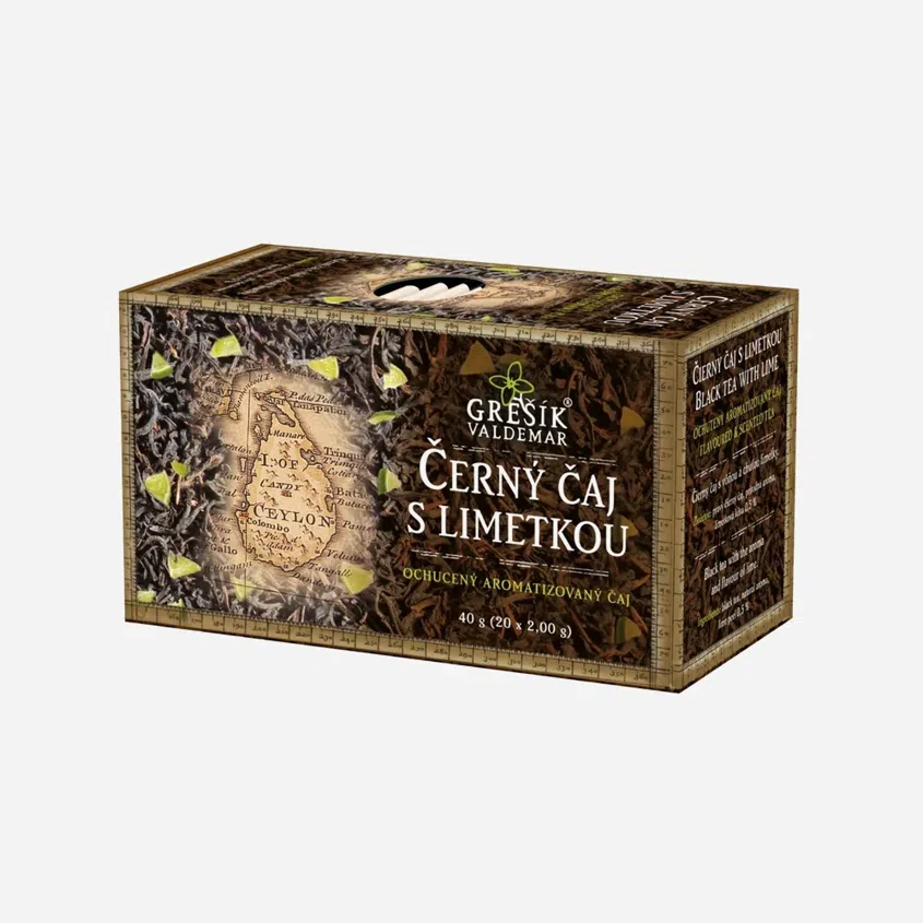 Černý čaj s limetkou 20 sáčků