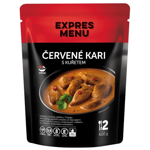 Červené kari s kuřetem