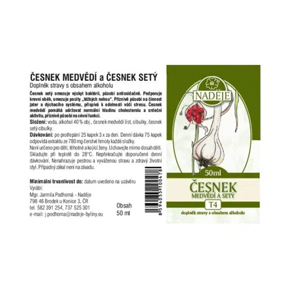 Česnek medvědí a setý - tinktura z bylin