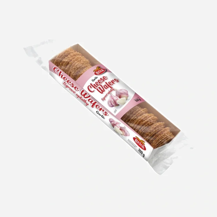 Česnekové sýrové oplatky