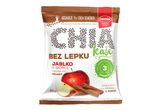 Chia kaša jablko a škorica bez lepku