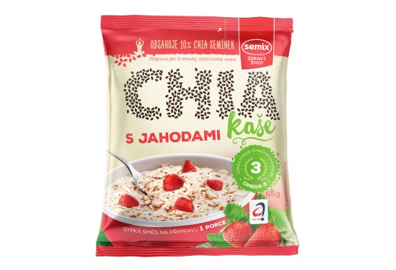 Chia kaša s jahodami