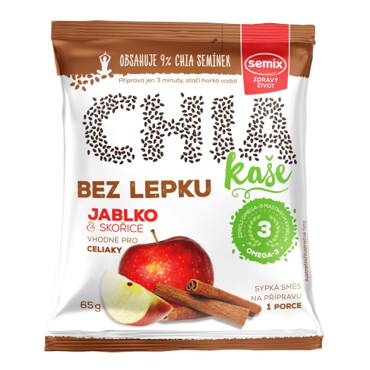 CHIA KAŠE jablko a skořice bez lepku