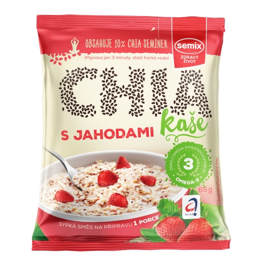 CHIA KAŠE jahody a smetana