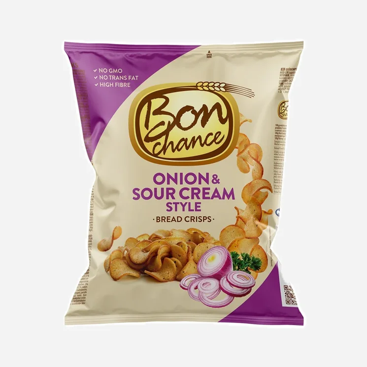 Chipsy s cibulí a zakysanou smetanou