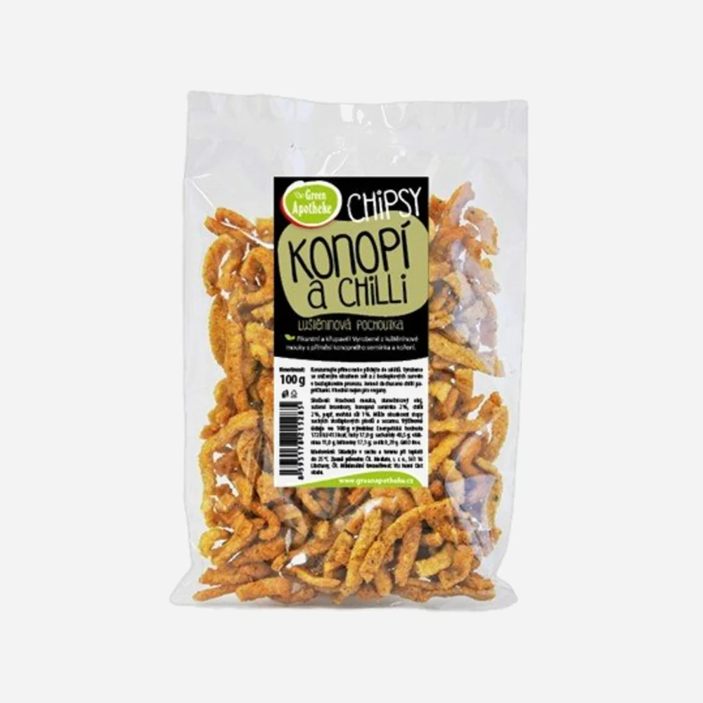 Chipsy s konopným semínkem a chilli