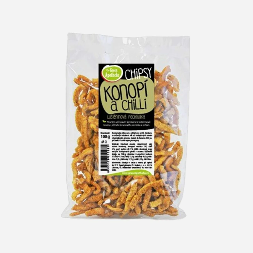 Chipsy s konopným semínkem a chilli