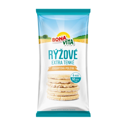 Chlebíčky rýžové s jogurtovou polevou