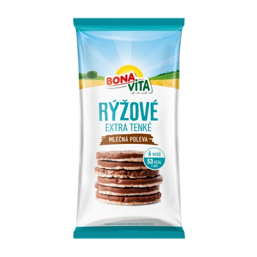 Chlebíčky rýžové s mléčnou polevou