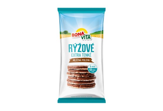 Chlebíčky ryžové s mliečnou polevou