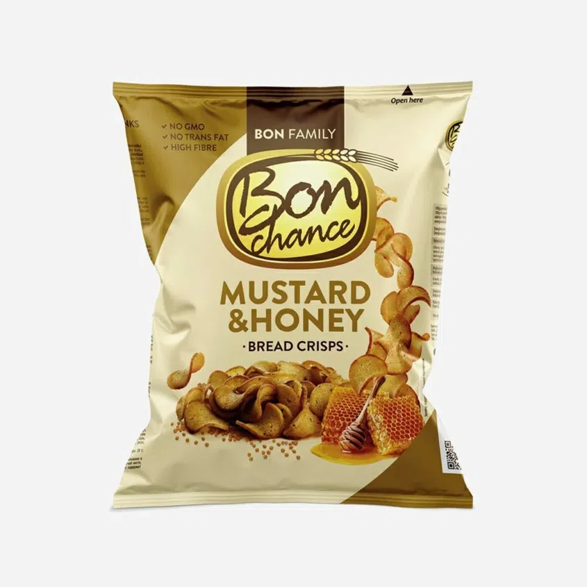 Chlebové chipsy s medem a hořčicí