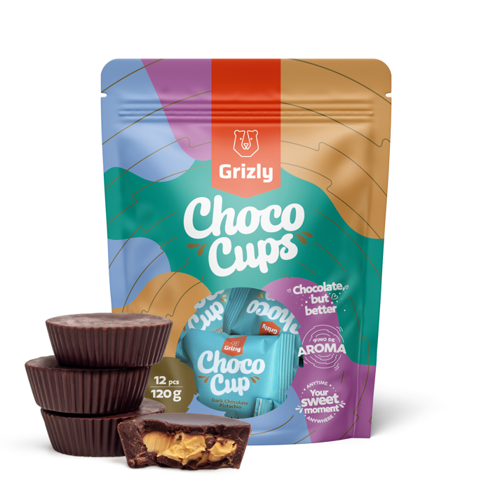 Choco Cups hořká čokoláda & pistácie