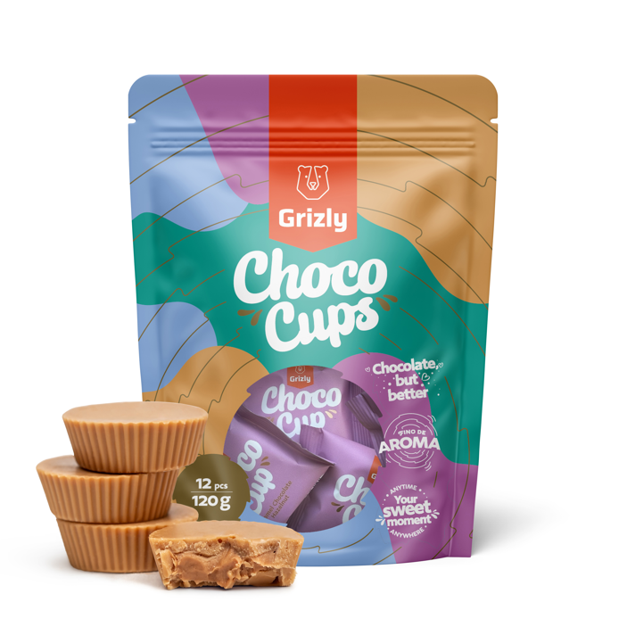 Choco Cups karamelová čokoláda & lískooříškový krém