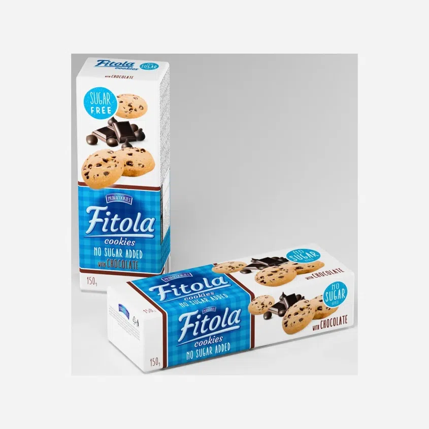 Chocolate Křehké sušenky bez přidaného cukru s čokoládou bez cukru