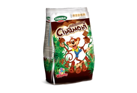 Cinamoni cereální pšeničné čtverečky se skořicí