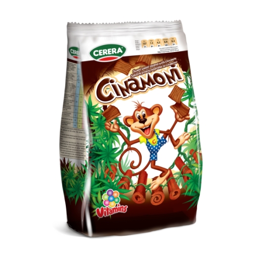 Cinamoni cereální pšeničné čtverečky se skořicí