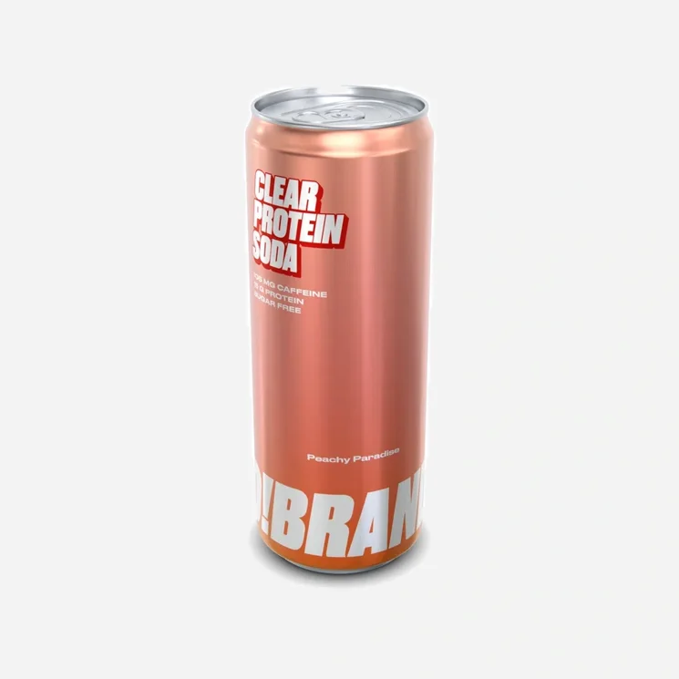 Clear protein soda peachy paradise