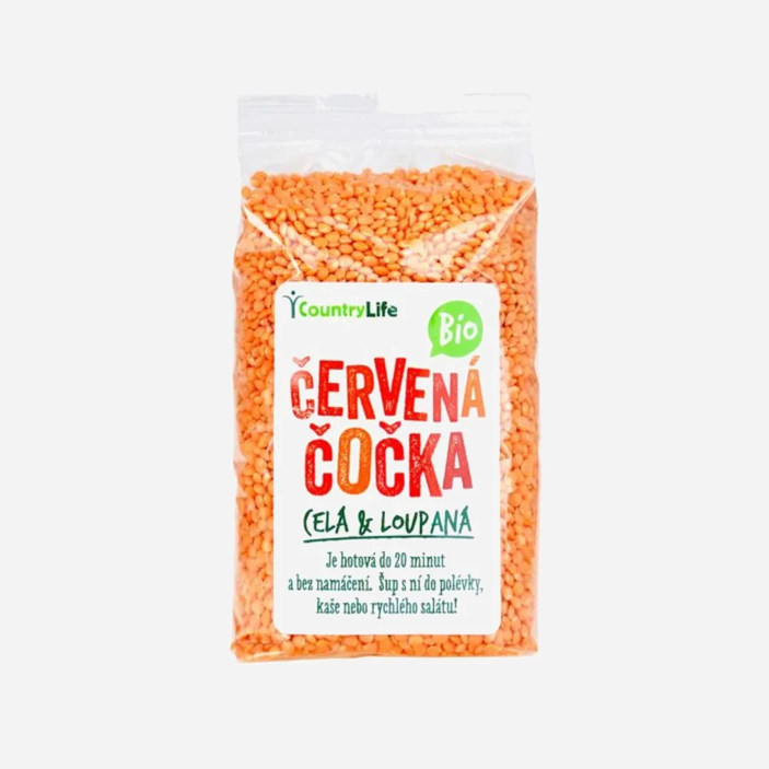 Čočka červená celá loupaná  BIO
