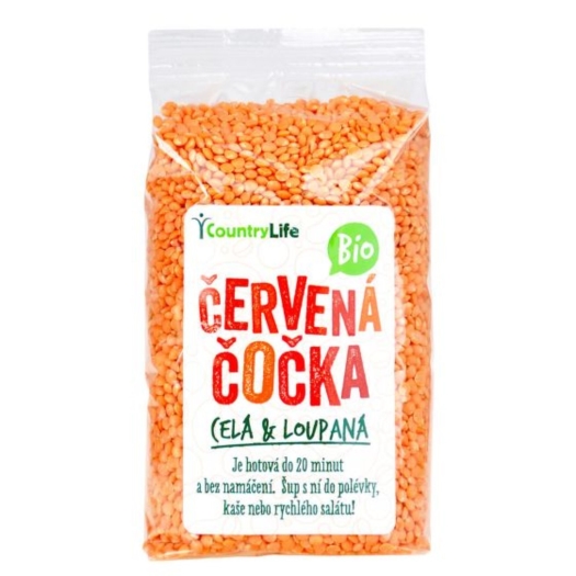 Čočka červená celá loupaná  BIO