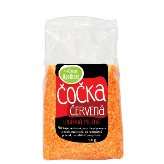 Čočka červená loupaná půlená