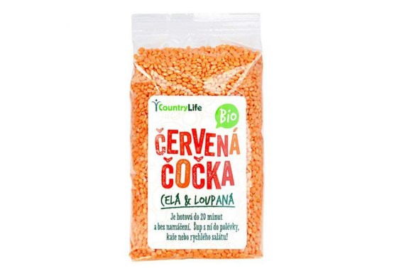Čočka červená půlená BIO