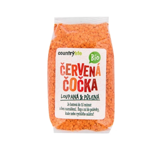 Čočka červená půlená BIO