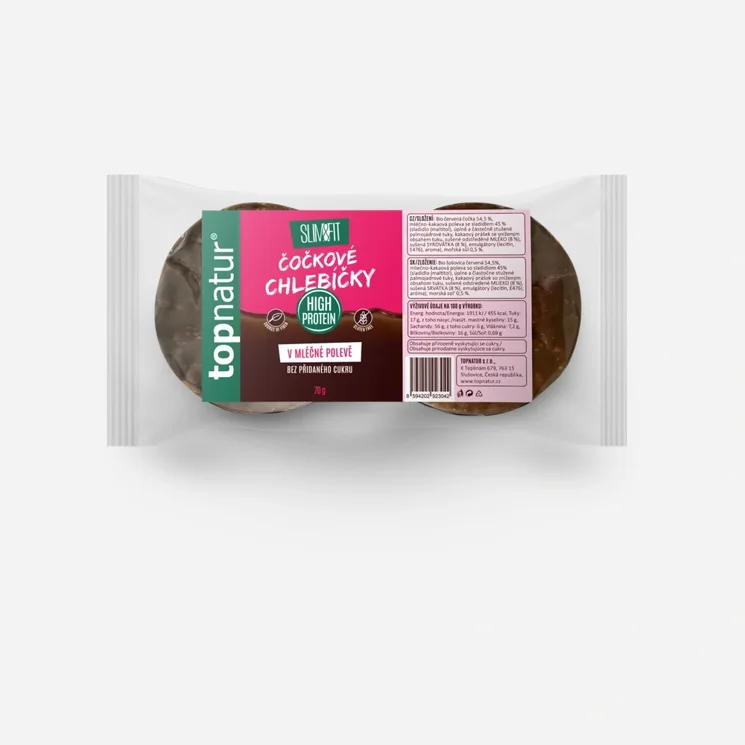 Čočkové chlebíčky mléčná čokoláda