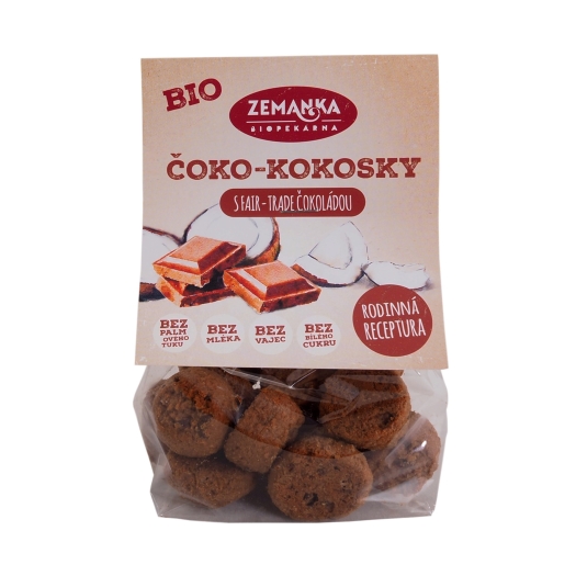 Čoko-kokosky s 60% hořkou čokoládou BIO