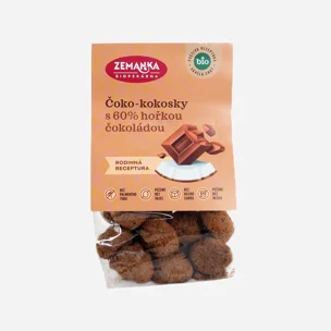 Čoko-kokosky s 60% hořkou čokoládou BIO
