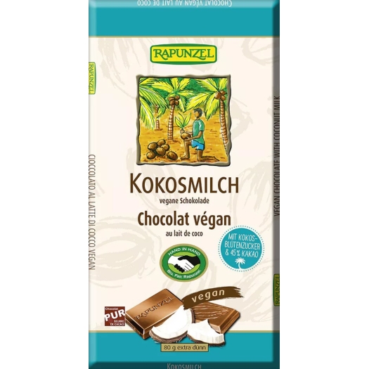 Čokoláda s kokosovým mlékem vegan BIO