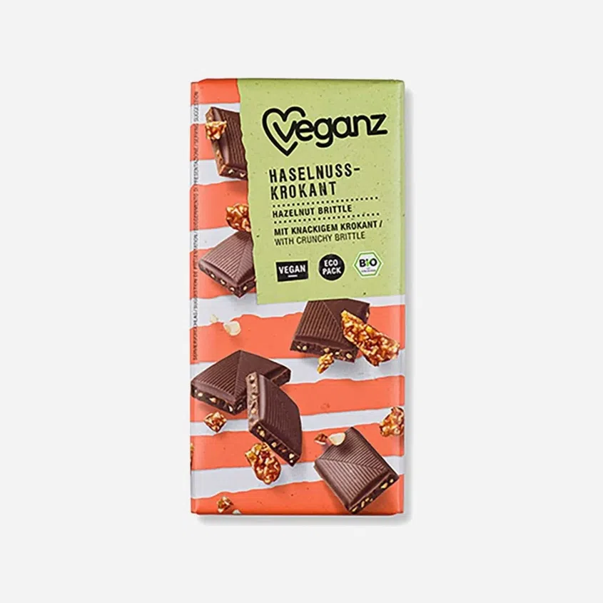 Čokoláda s lískooříškovým krokantem BIO