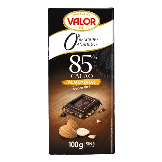 Čokoláda s mandlemi a 85 % kakaa