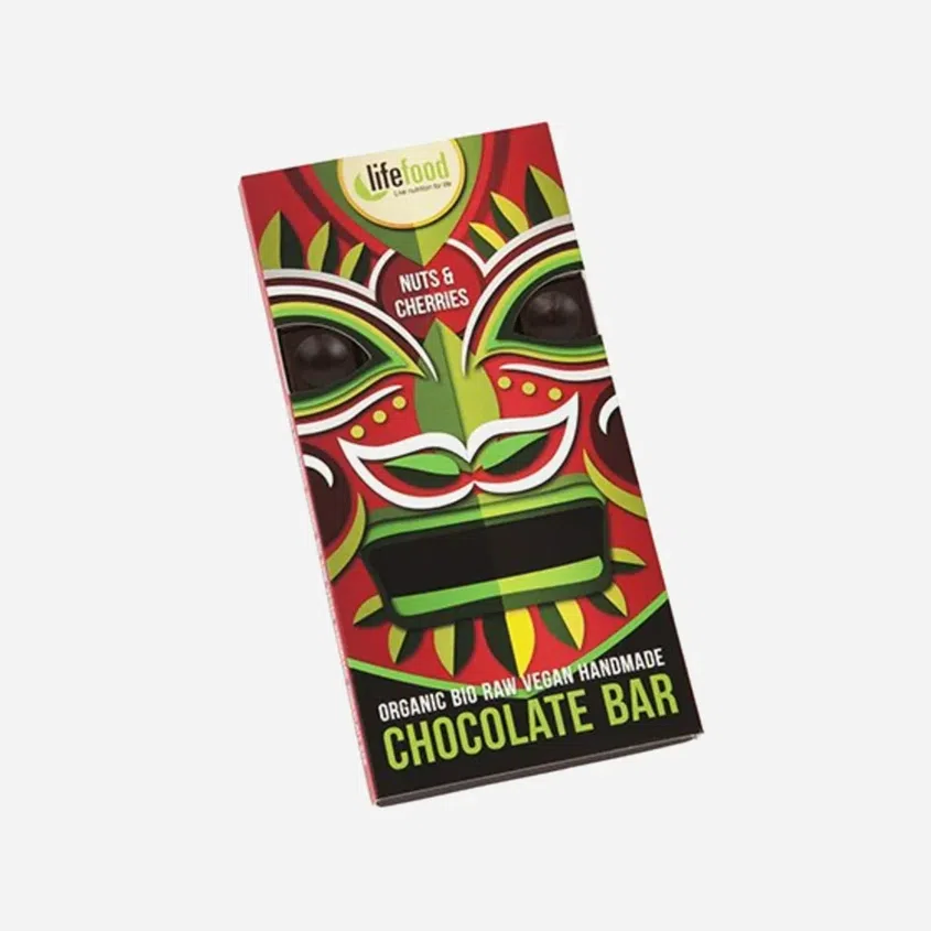 Čokoláda s ořechy a třešněmi BIO