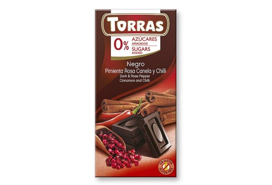 čokoláda s ružovým korením, škoricou a chilli
