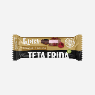 Čokoládová tyčinka Brownie s malinami
