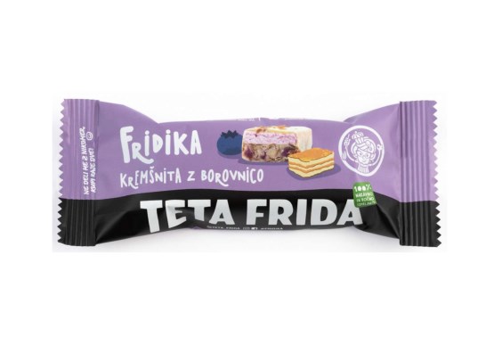 Čokoládová tyčinka Krémový řez s borůvkami