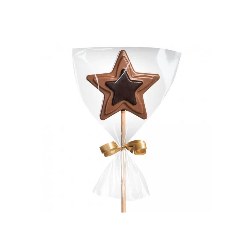 Čokoládové lízátko mléčné/hořké – hvězdička 23 g