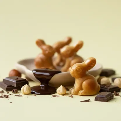 Čokoládoví zajíčci s náplní