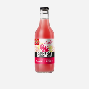 Craft limonáda malina a citron sklo