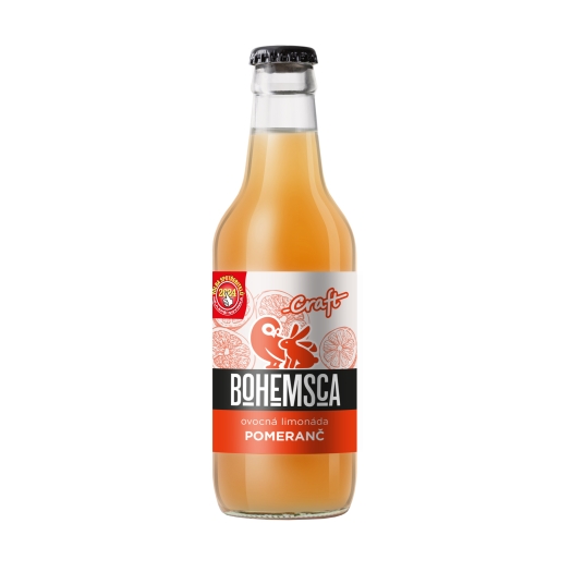 Craft limonáda pomeranč sklo