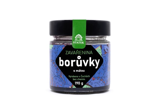 Čučoriedková zaváranina s mätou