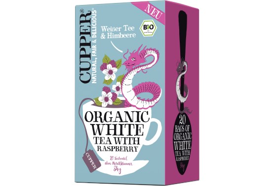 Cupper BIO Bílý čaj Malin20x1,7g