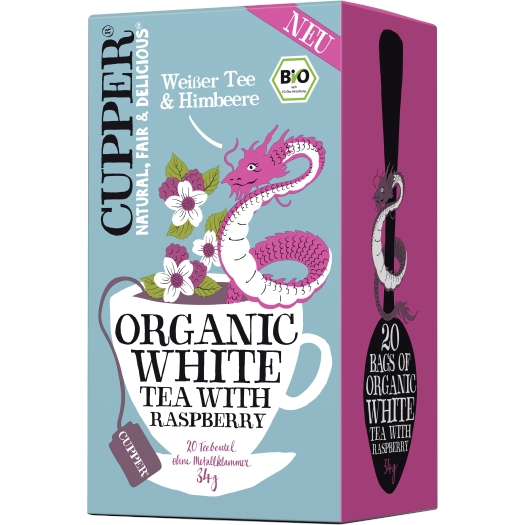 Cupper BIO Bílý čaj Malin20x1,7g