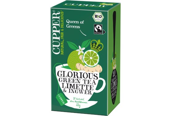 Cupper BIO Zelený čaj zázvor limetka 20x1,75g