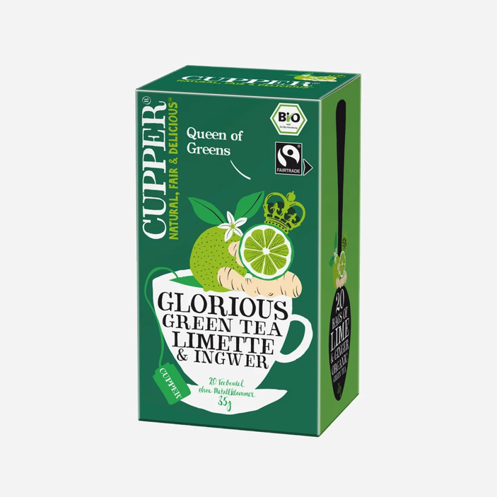 Cupper BIO Zelený čaj zázvor limetka 20x1,75g