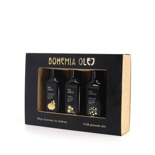 Dárkové balení olejů dýně, mák, hořčice 3 x 100 ml