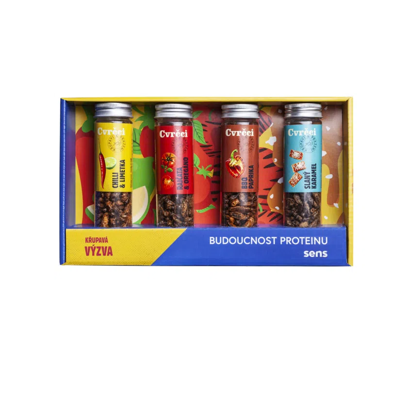 Dárkový Set Křupaví a pražení cvrčci 4 příchutě
